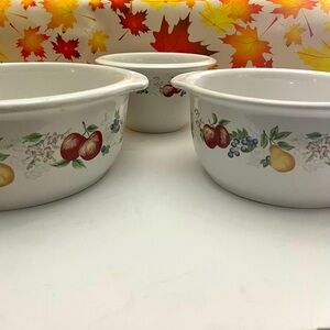 Vintage (1980s) Corelle Coordinates Stoneware 3 Piece Set